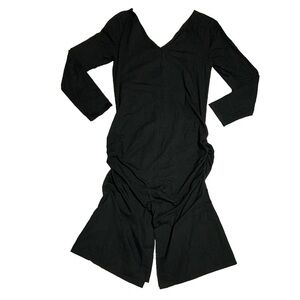 Shihar V-Neck Bodycon Black Dress